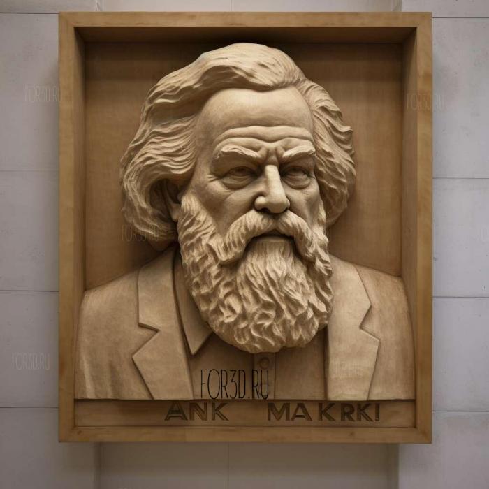 karl marx 4 stl model for CNC